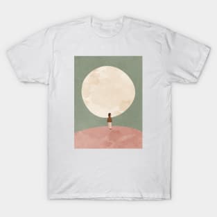 Minimal Starry Night - Moon Light 1 T-Shirt